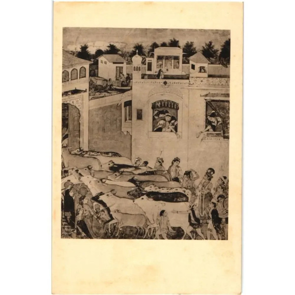 The Hour of Cowdust Rajput Painting Museum of Fine Arts Boston Postcard - Picture 1 of 2